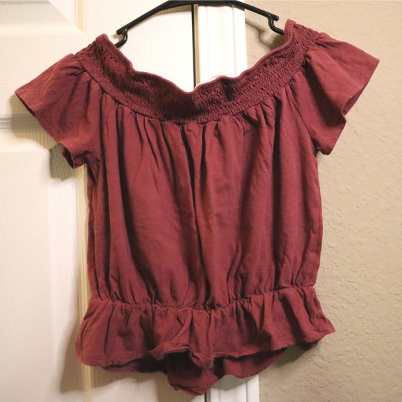 ❤ Bozzolo Pink Crop Top Ruffle Blouse - Picture 5 of 6